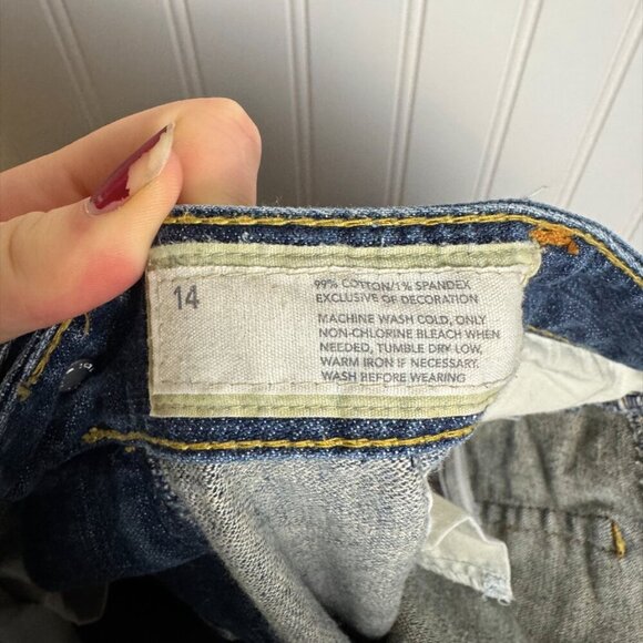 Anne Taylor Loft slim boot dark wash jeans size 14 D25 - Picture 5 of 5